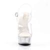 Pleaser - DELIGHT608 Sandaal met enkelband - Transparant/Zilverkleurig Product image